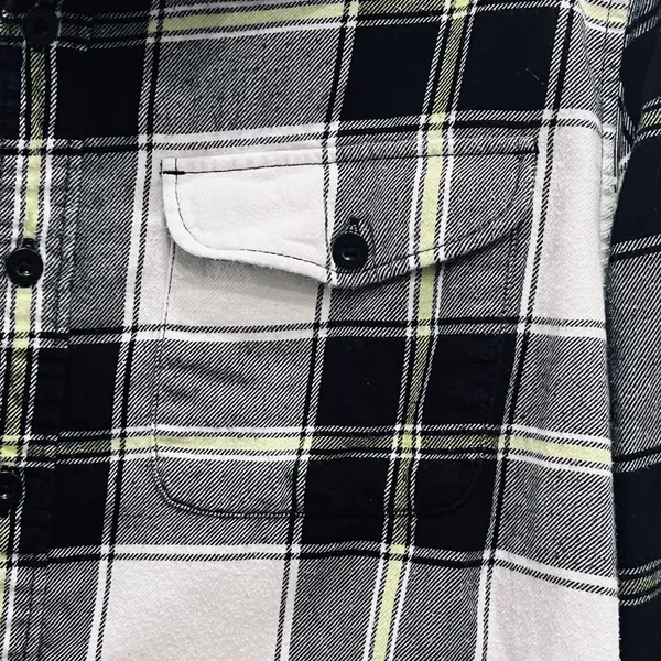 American Eagle Men’s Classic Fit Button Down Plaid Flannel Shirt Large - Image 4