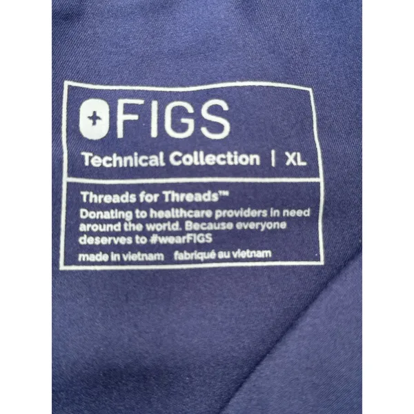FIGS XL Technical Collection Jogger Scrub Pants Drawstring Navy Athletic Fit - Image 8