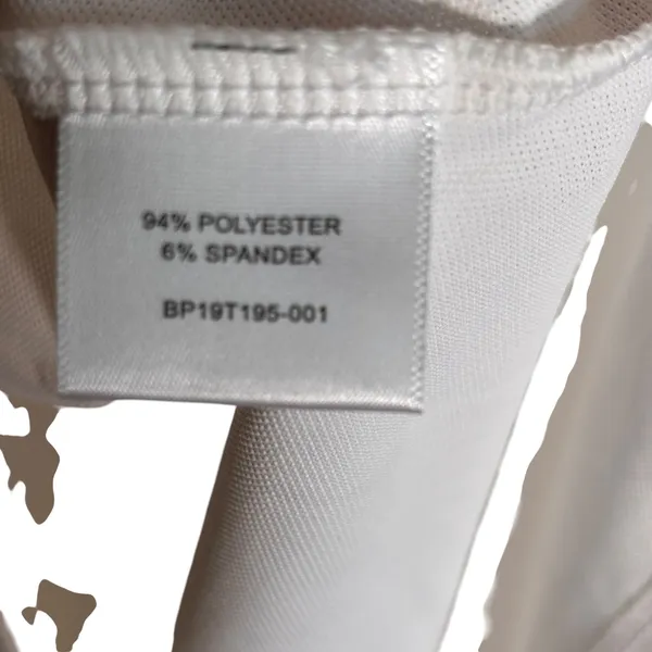 Masters Peter Millar Womens XL Golf Polo Shirt White Navy V-Neck BP19T195-001 - Image 7