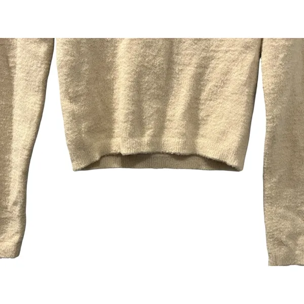 Aritzia Wilfred Free Ivory Size Medium Long Sleeve V-Neck Sweater Soft Stretchy - Image 6