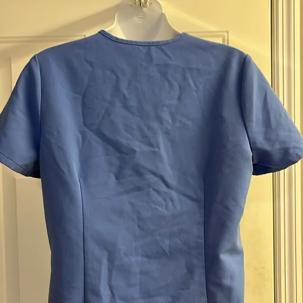 FIGS Technical Collection Blue Short Sleeve PO 2771 Medical Scrub Shirt-XS - Image 9