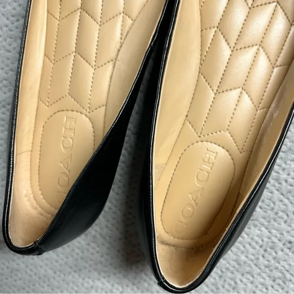 Coach Annabel Leather Ballet Flats in Black Size 6 EUC - Image 9