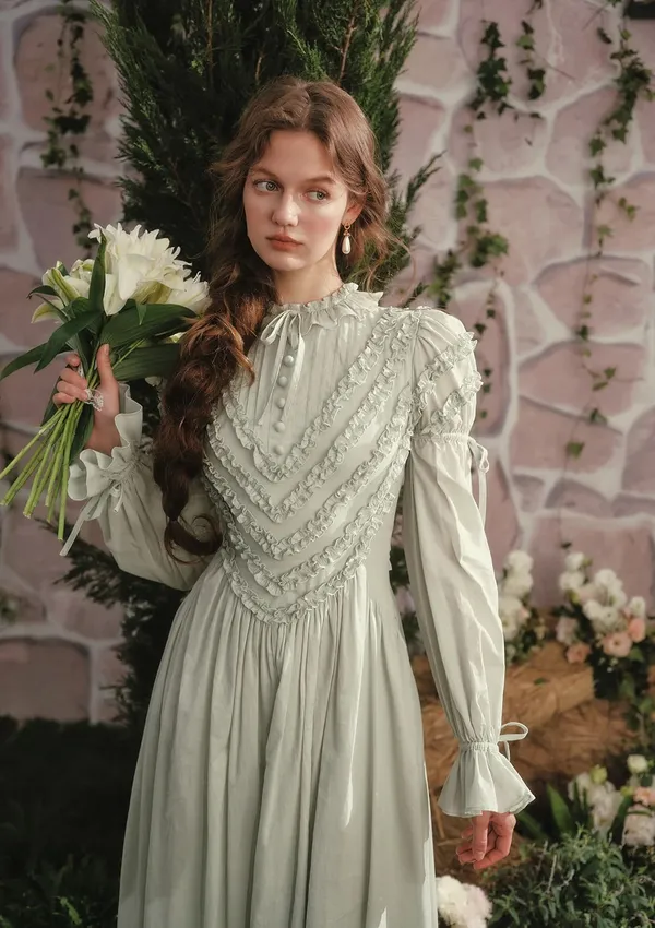 NEW LaceMade 100% Cotton Forest Whisper Dress Size S - Image 3