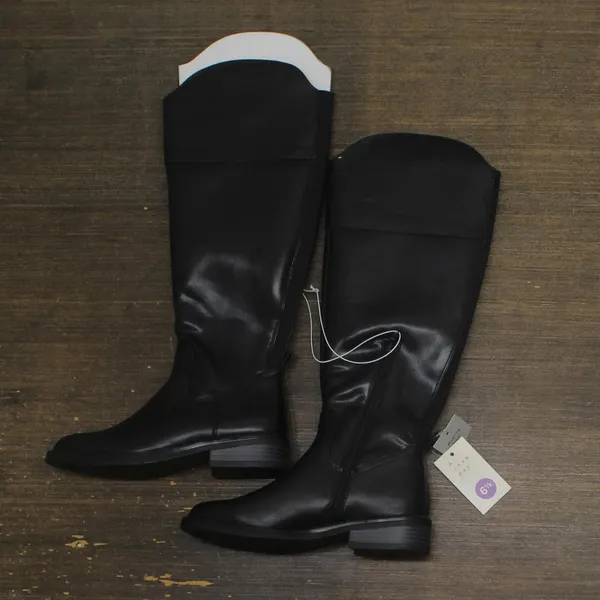 NWT A New Day Womens Sienna Tall Dress Boots with Memory Foam Insole Black 6.5M - Image 4