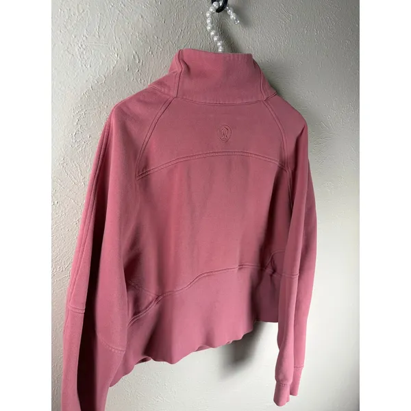 Lululemon Scuba Size XL/XXL Brier Rose Oversized Funnel High Neck Half Zip Comfy - Image 10