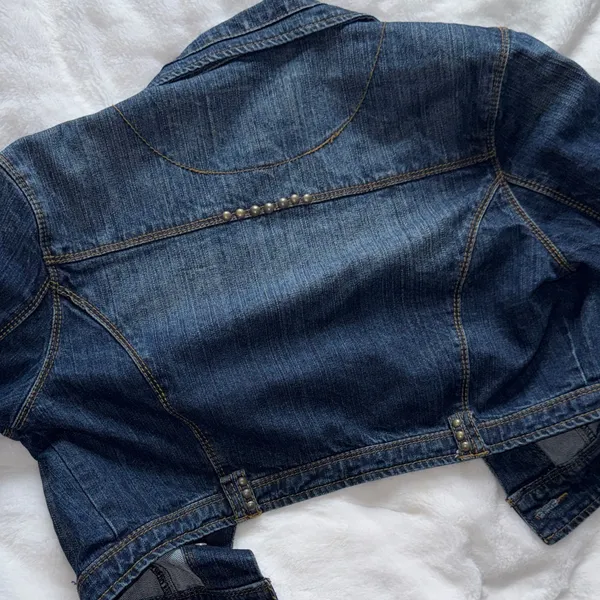 Studded Cropped Denim Jacket | American Rag Cie | Size M - Image 9