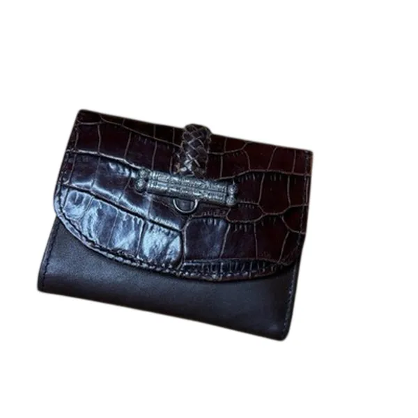 One World by Brighton Brown Croc Embossed Crossbody Bag & Wallet Set - Image 8