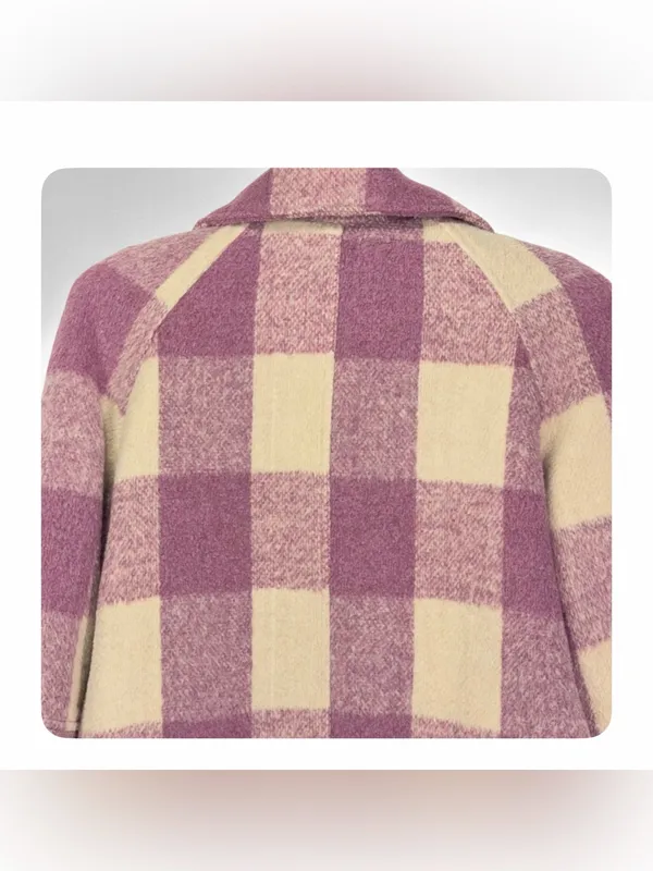Anthropologie Avec Les Filles Women’s Pink Plaid Zip Crop Top Jacket Size Small - Image 14