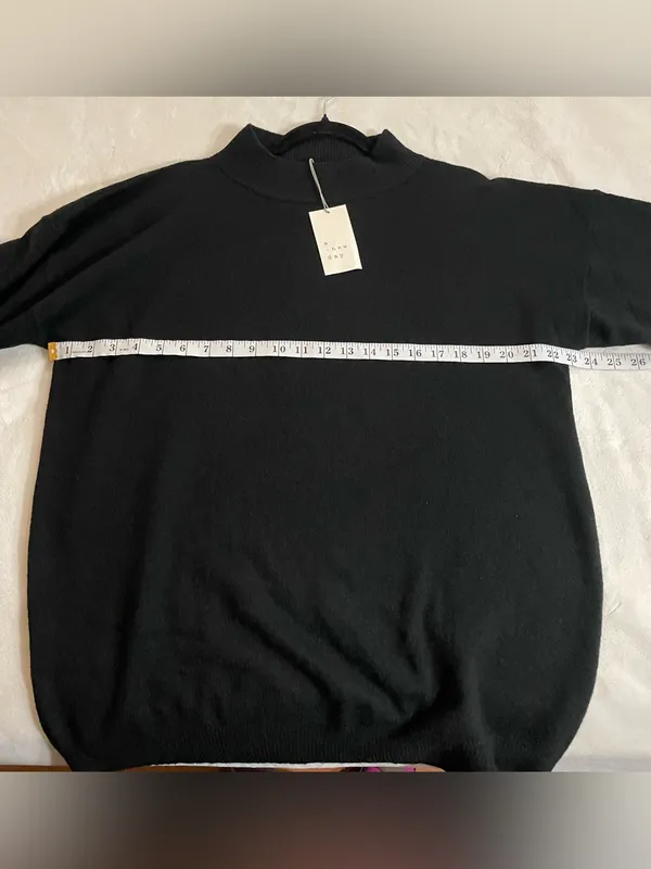 A New Day Classic Black Mock-Neck Women's Sweater Size S NWT - Image 4