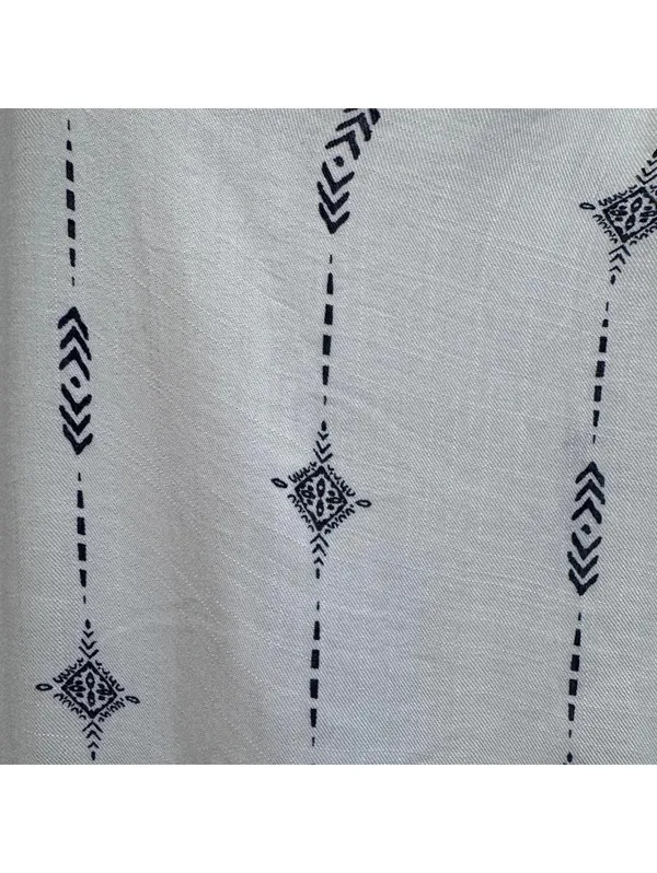 Maurices White Boho Print Short Sleeve V-Neck Tunic Top Plus Size 3X - Image 3