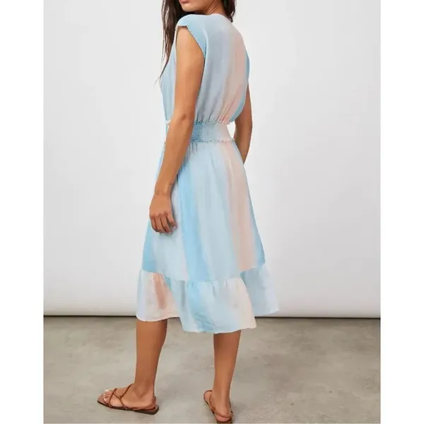 Rails Ashlyn sunset gradient smocked waist dress size small - Image 11
