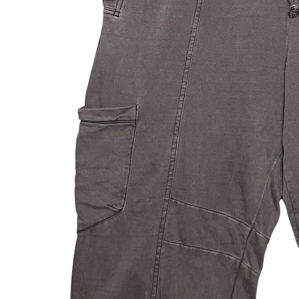 Out From Under Pants Women's L Gray Cargo Crop Drawstring Twill Pockets Relaxed - Image 10