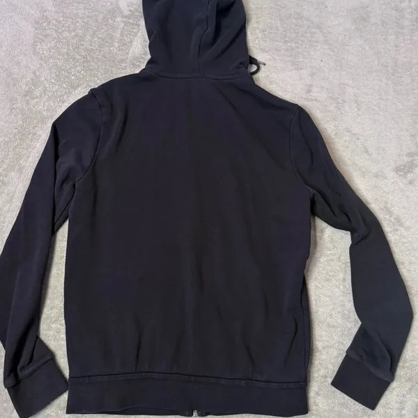 Armani Exchange Zip Up Hoodie Black Pink Logo‎ French Terry Sweatshirt Womens S - Image 5