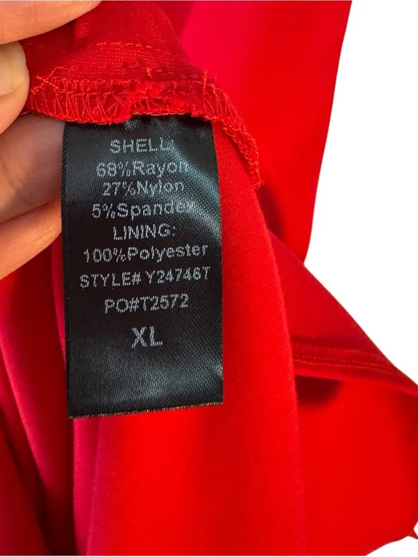 Pomander Place Tuckernuck Miko Flutter Sleeve Maxi Dress Red XL V-Neck NWT - Image 6