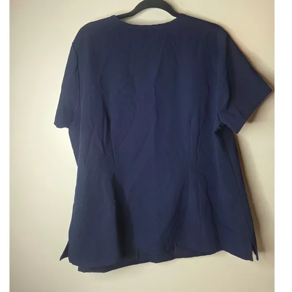 Figs Technical Collection Womens Size 3XL Navy Blue Short Sleeve Scrub Top - Image 3