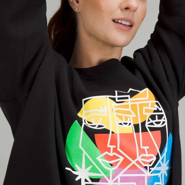Lululemon Perfectly Oversized Crew Neck City Street Pride Sweatshirt 8 Women's - Image 3