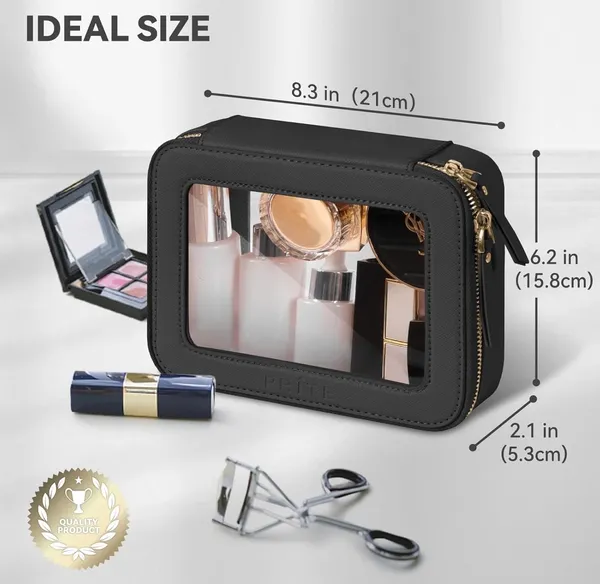 Prite Clear Makeup Bag Cosmetic Organizer Case - Image 2