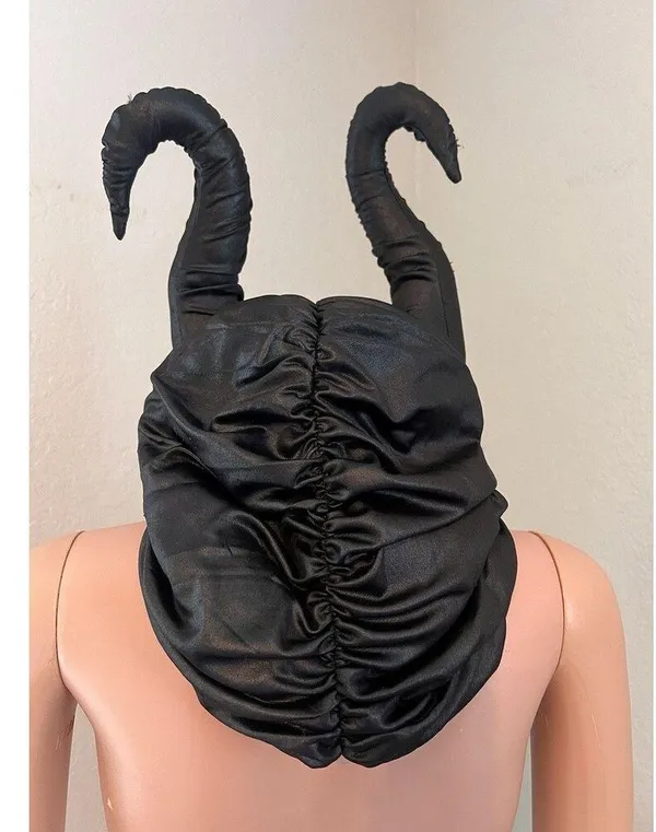 Maleficent HEADPIECE Halloween BLACK Hat Horns Evil Headpiece Disney Cosplay - Image 11