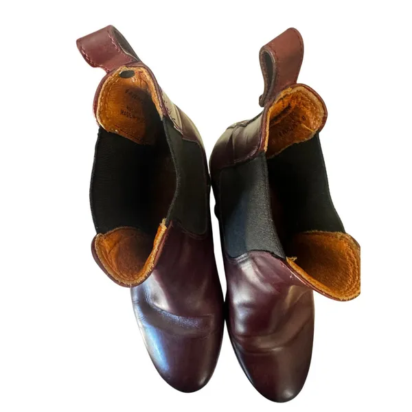 Vintage Frye Burgundy Leather Chelsea Ankle Boots Women’s Size 6 Made in Mexico - Image 6