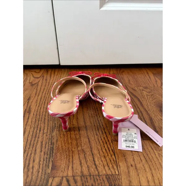 Wild Fable Lysandra Red Gingham Pointed-Toe Slingback Kitten Heels Size 8.5 New - Image 4