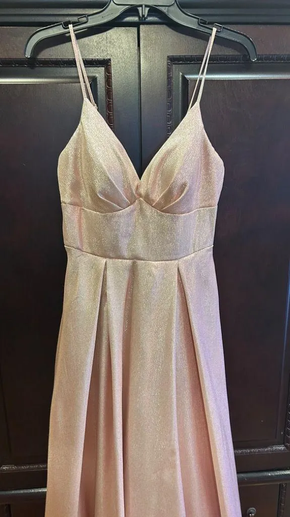 B. Smart Pink Sparkly Prom Dress - Image 4