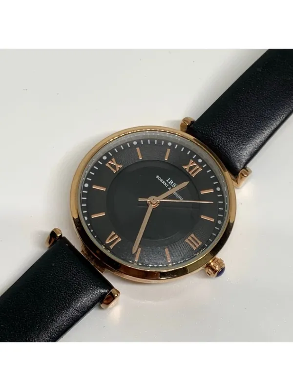 Vintage IBSO Boerni Aibisino Quartz women’s Watch S6602L gold tone 32mm running - Image 2