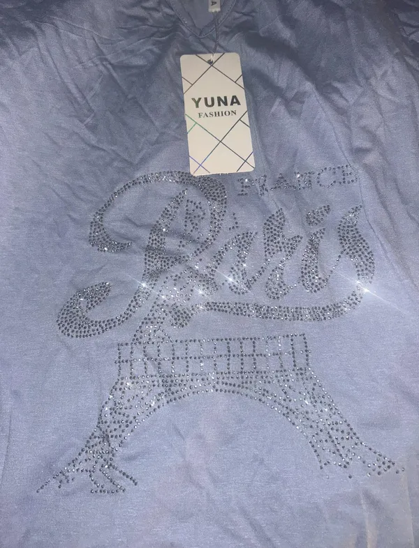 Boutique Paris France glitter shirt - Image 2