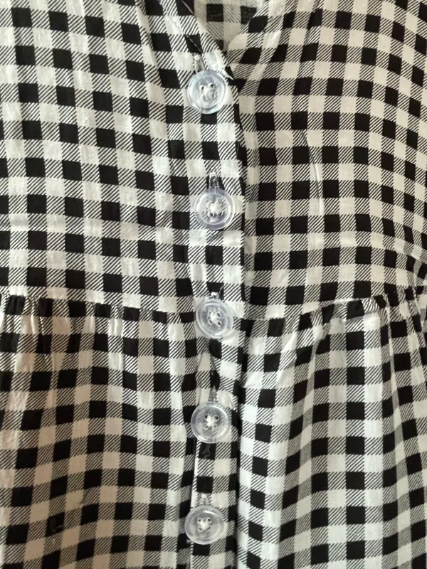 Urban Outfitters B&W Gingham Romper - Image 3