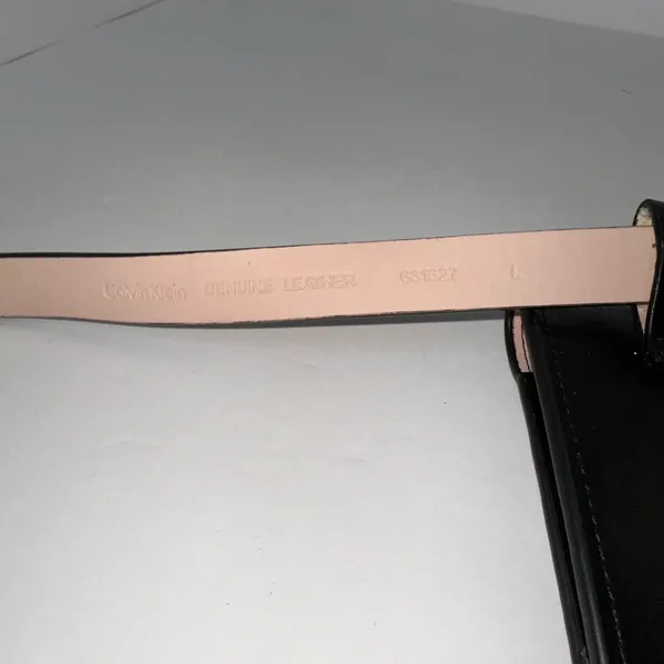 Calvin Klein Collection Black Leather Belt Bag Adjustable Waist - Image 6