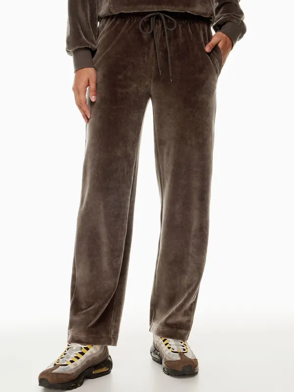 Aritzia TNA Relaxed Velour Sweatpants Brown Straight Leg - Image 7