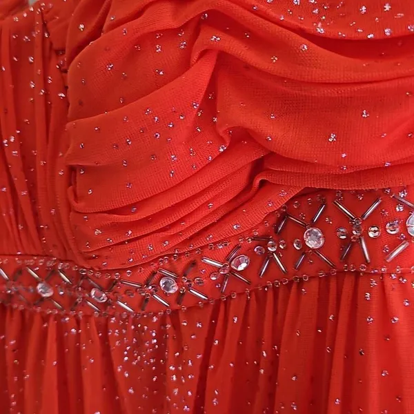 Newport News Prom dress with spaghetti straps, jewel embellished. Event gown. Si - Image 7
