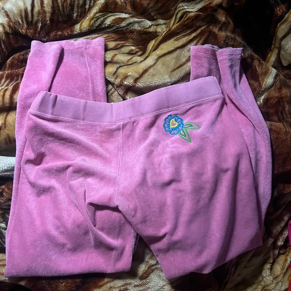 Juicy couture MD velvet bell shaped sweat pants low rise - Image 2
