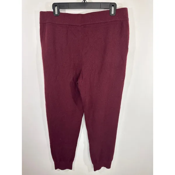 Quince Burgundy 100% Mongolian Cashmere Jogger Sweatpants Women Medium NWT - Image 8