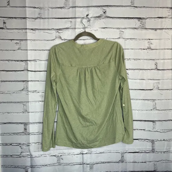 Lauren Ralph Lauren Green Button Blouse Longsleeve S Y2K Preppy Minimal Slim Fit - Image 11