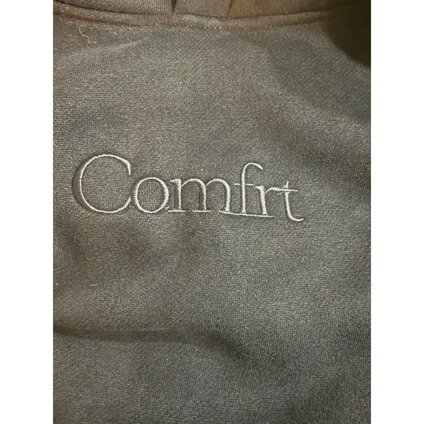 Comfrt Black Oversized Hoodie Women Embroidered Logo Fleece Pullover‎ Streetwear - Image 4