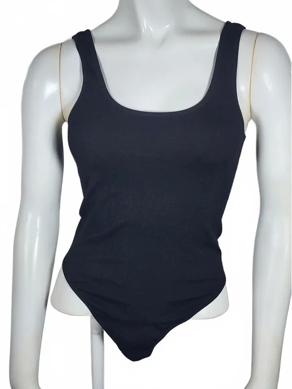 Bozzolo Black Nylon Spandex Tank Bodysuit Size S/M - Image 2
