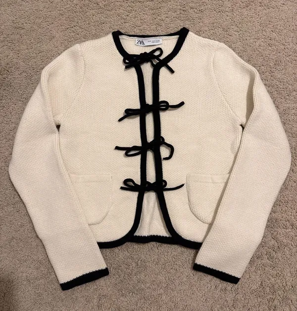 ZARA Tie cardigan - Image 2