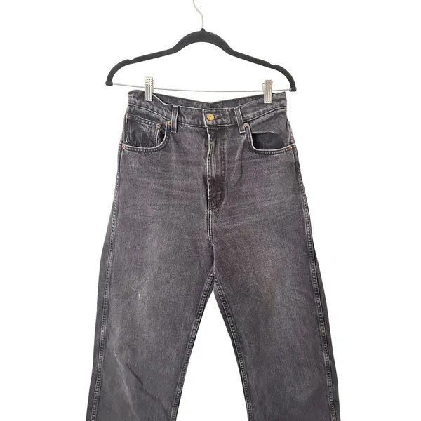 B SIDES Elissa‎ Relaxed Wide Leg Denim Faded Black Sz 29 - Image 4