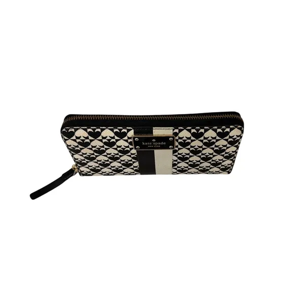 Kate Spade New York Penn Place Neda Black White Leather Wallet - Image 2