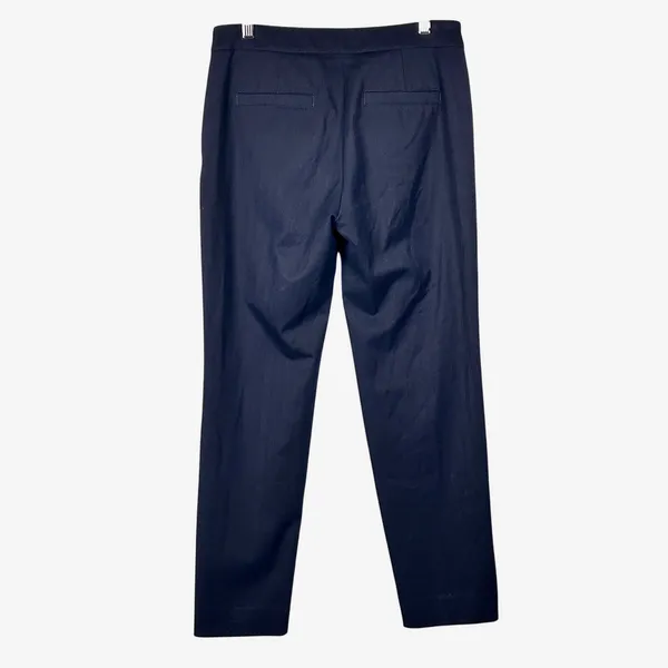 Banana Republic Avery Sailor Dress Pants Womens 4L Straight Leg Navy Gold 31x30‎ - Image 3