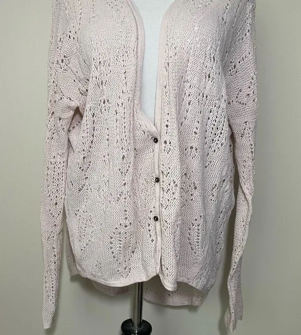 Free People New Romantics Pointelle Cardiagn Sweater - Image 4