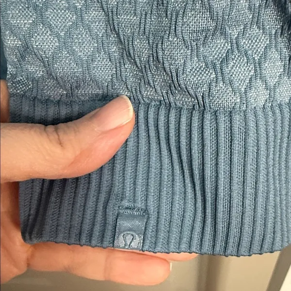 Lululemon Rest‎ Less Half Zip Pullover Slate Blue Size 6 - Image 7