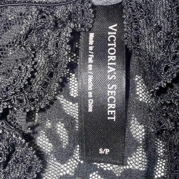 Vintage Victoria's Secret Y2K Fairy The Lacie Lace Babydoll Bow Sheet Black Cami - Image 8