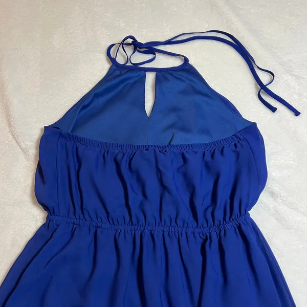 Women's Sleeveless Open Back Halter Maxi Dress Size XS Vacation Euro Summer - Image 4