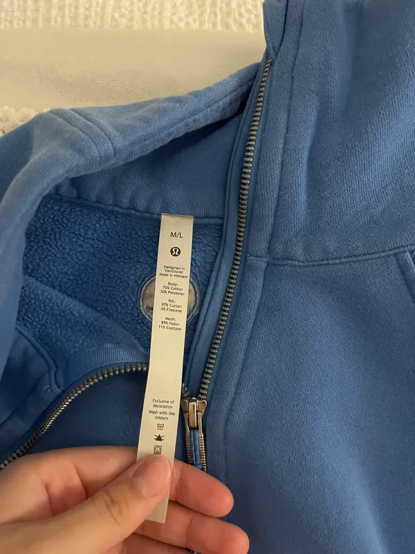 Lululemon Blue Nile Scuba Oversized Funnel-Neck Half Zip - Image 3
