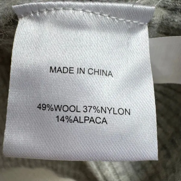 Quince Baby Alpaca Wool Quarter Zip Sweater Light Gray Quiet Luxury Preppy Large - Image 6