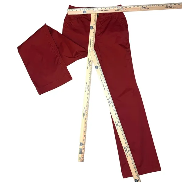 Massimo Dutti Trouser‎ Pant 2 Rust Red Business Casual Chino Bottoms 31" Inseam - Image 5