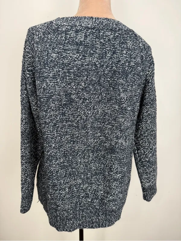 St. John's Bay Marled Crewneck Sweater - Navy & White - Image 3