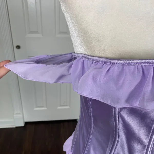 Whimsical Fairy Purple Lilac Satin Off The Shoulder Corset M NWT - Image 6