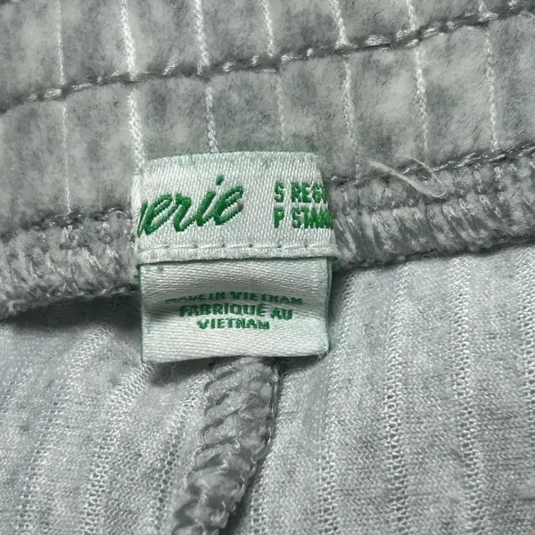 Aerie Groove‎ On Gray Ribbed High Waisted Velour Flare Pant Small Loungewear - Image 3